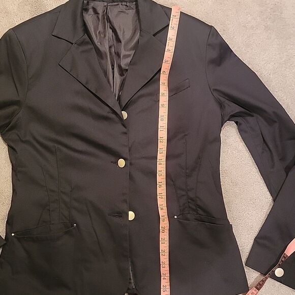 Bruno Magli Elegant Black Blazer Lace Up Back Sz L/XL - Picture 5 of 9